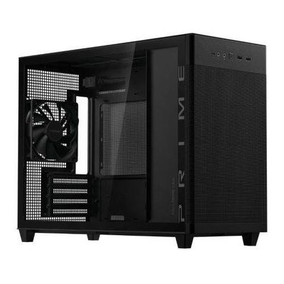 ASUS Prime AP201 TG Mini ITX Mini-Tower PC Case - Black, Tempered Glass, Black