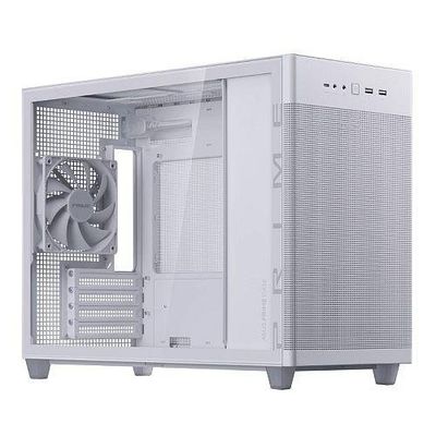 ASUS Prime AP201 TG Mini ITX Mini-Tower PC Case - White, Tempered Glass, White