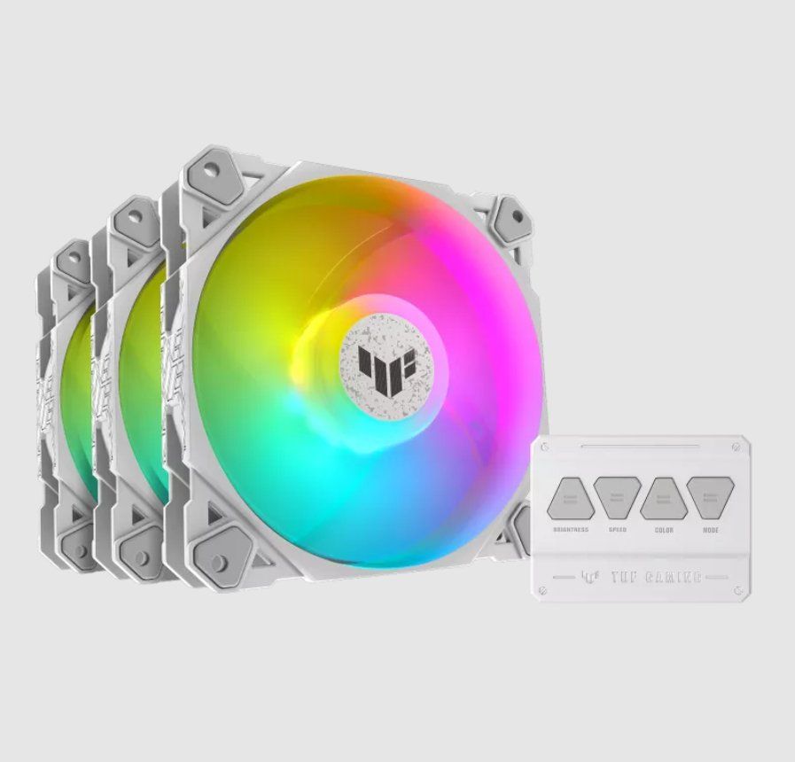 ASUS TUF GAMING TF120 ARGB WHITE EDITION 3IN1 Computer case Air cooler 12 cm 3 pc(s) - Image 1