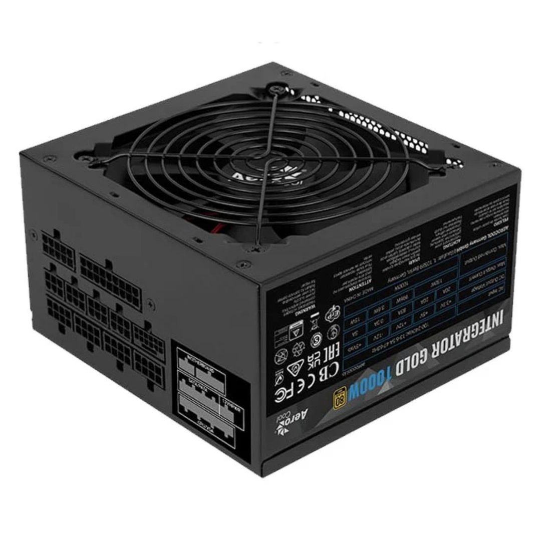 Aerocool Integrator Gold 1000W power supply unit 20+4 pin ATX ATX Black - Image 1