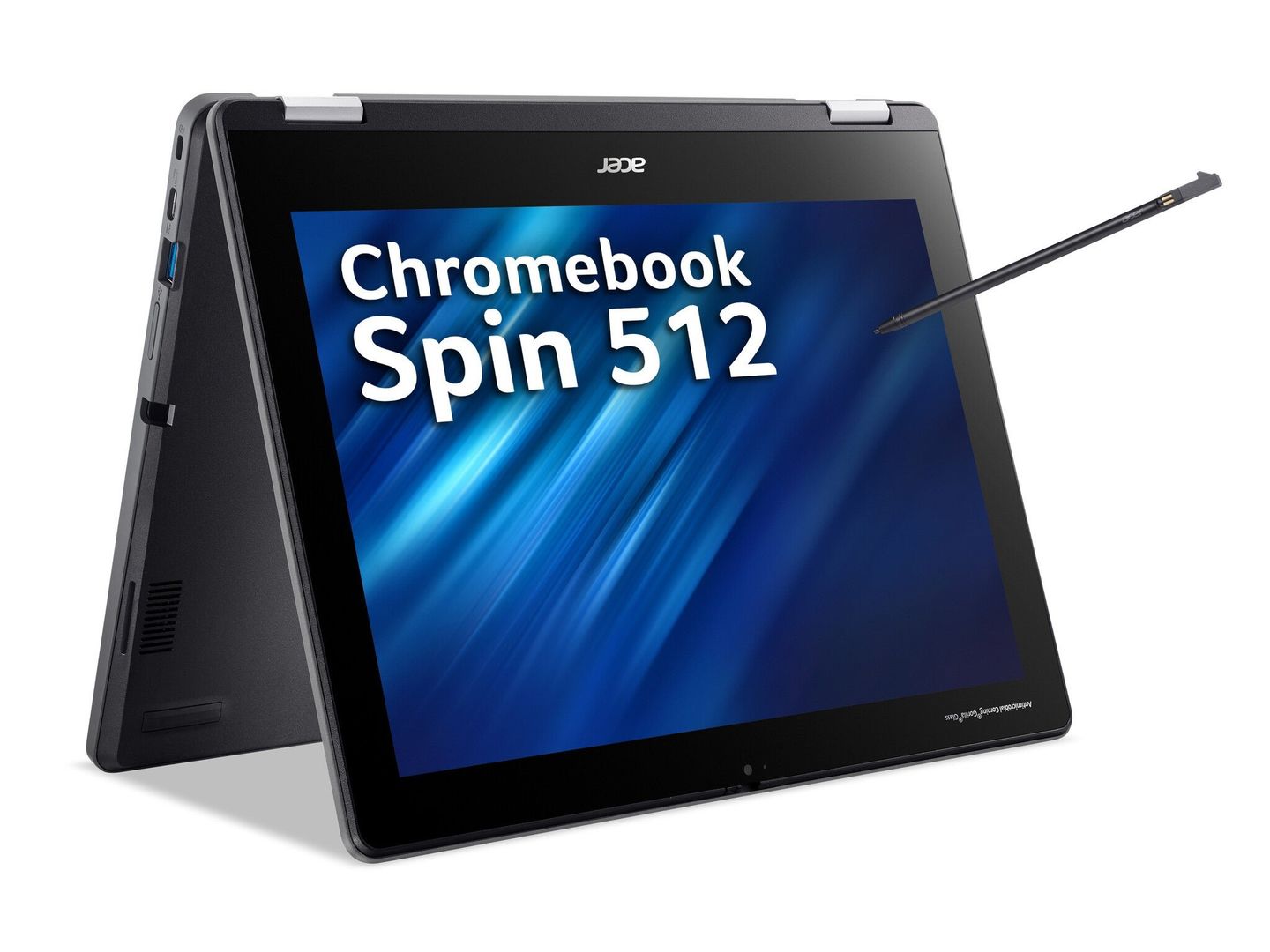 Acer Chromebook SPIN 512 R856TN-TCO 4GB/64GB Intel N N100 30.5 cm (12") Touchscreen HD+ LPDDR5-SDRAM eMMC Wi-Fi 6E (802.11ax) ChromeOS Black - Image 1