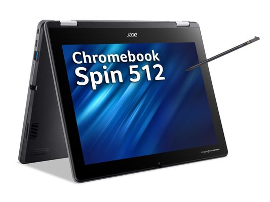 Acer Chromebook SPIN 512 R856TN-TCO 4GB/64GB Intel N N100 30.5 cm (12") Touchscreen HD+ LPDDR5-SDRAM eMMC Wi-Fi 6E (802.11ax) ChromeOS Black
