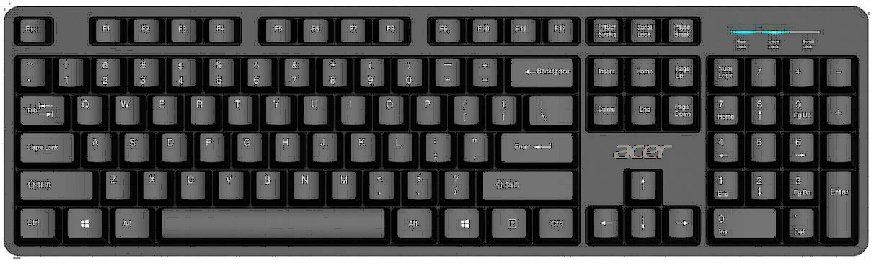Acer USB Wired keyboard Home/Office QWERTY US International Black - Image 1