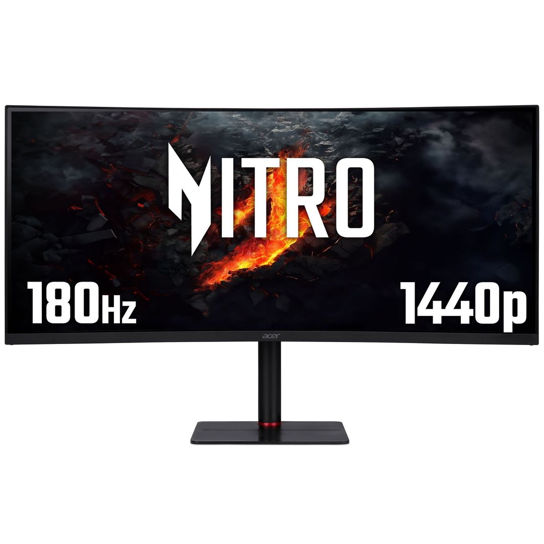 ACER Nitro XV345CUR V3bmiphuzx Quad HD 34" Curved LED Gaming Monitor - Black, Black - Image 1