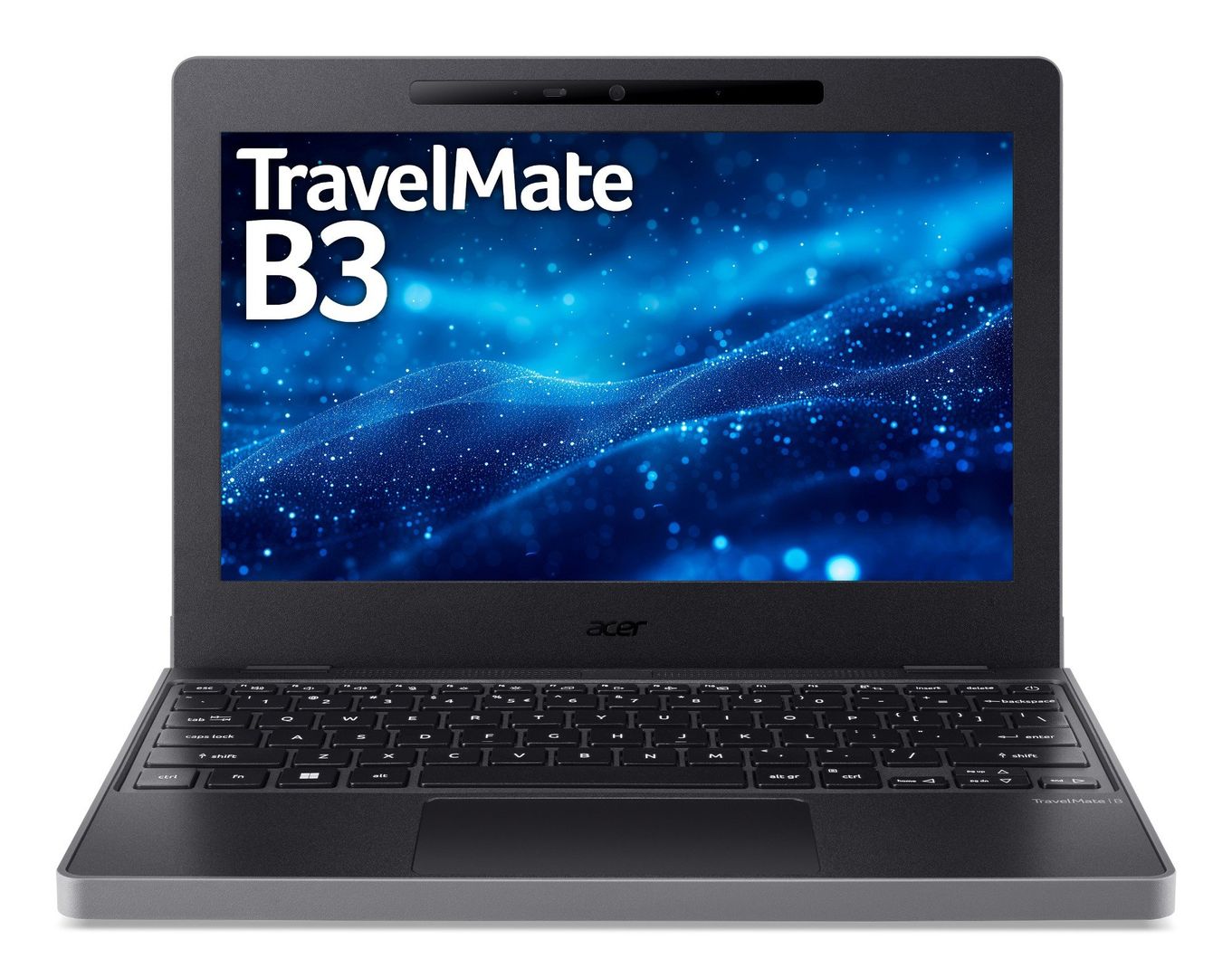 Acer TravelMate B3 laptop (TMB311-33-TCO) - 11.6" HD IPS, Intel N200, 8GB, 128GB SSD, Windows 11 Pro Education - Image 1