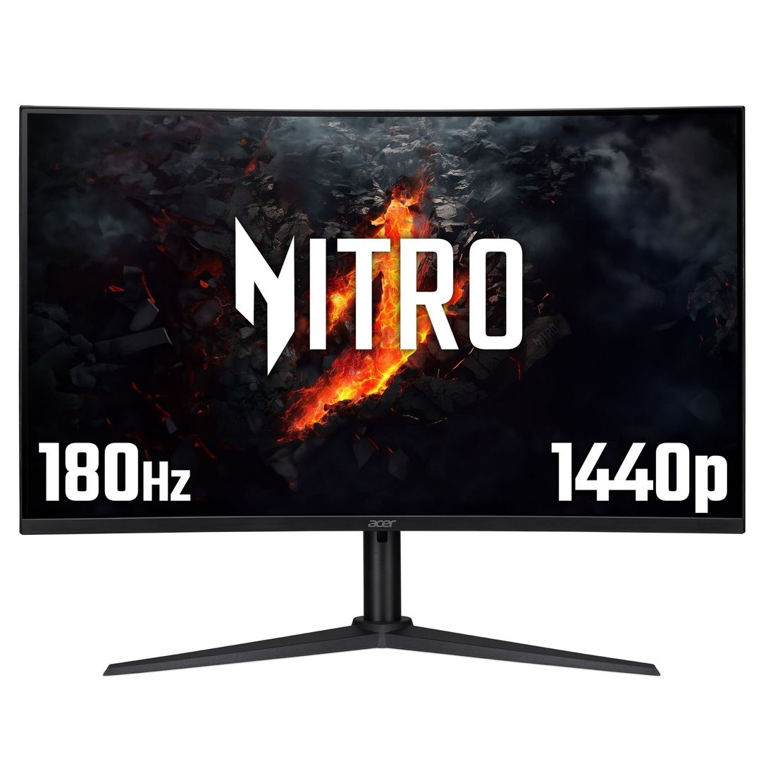 Acer Nitro XZ322QUV3 curved gaming monitor - 31.5", 1500R, Quad HD, 180Hz, 1ms, FreeSync, DisplayHDR 400, HDMI & DP - Image 1