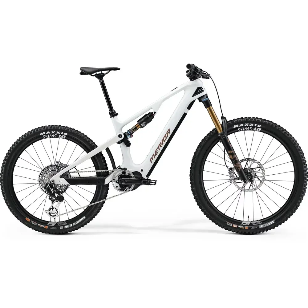 Merida eOne-Sixty 10K Electric Bike 2024 White/Bronze - Image 1