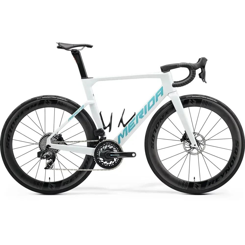 Merida Reacto 9000 Road Bike 2024 White/Teal - Image 1