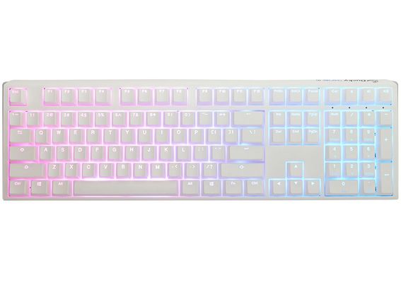 Ducky One3 Pure White Full keyboard Gaming USB UK English