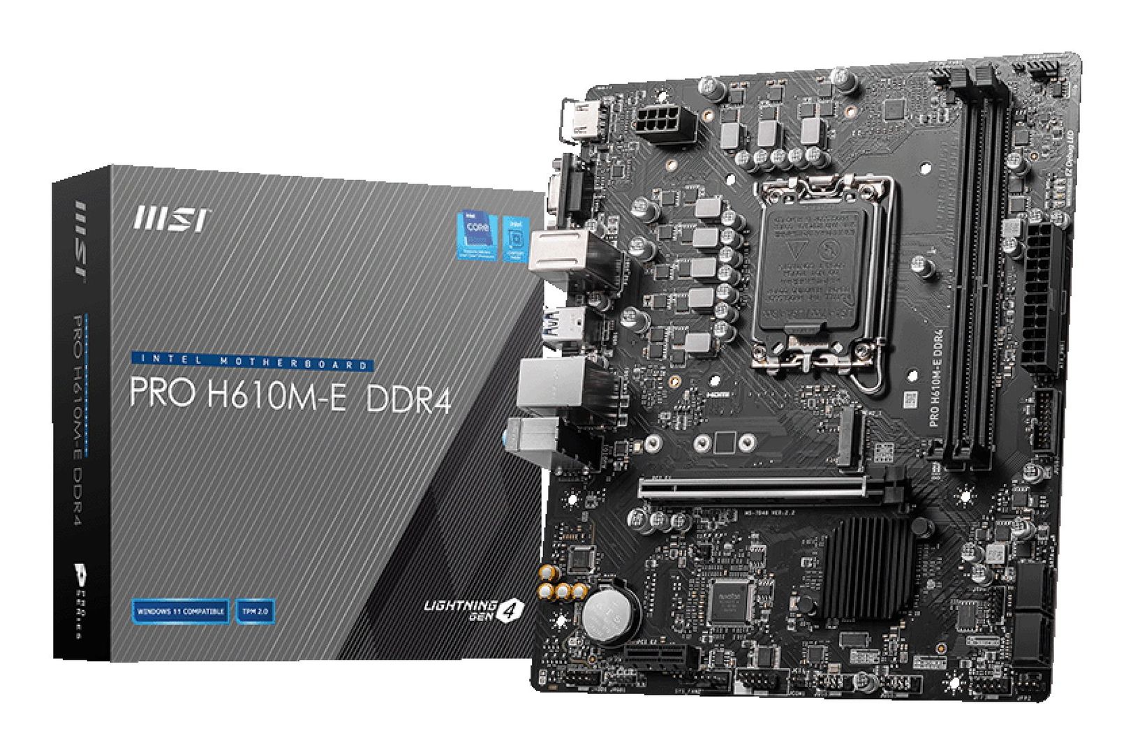 MSI PRO H610M-E DDR4 motherboard Intel H610 LGA 1700 micro ATX - Image 1