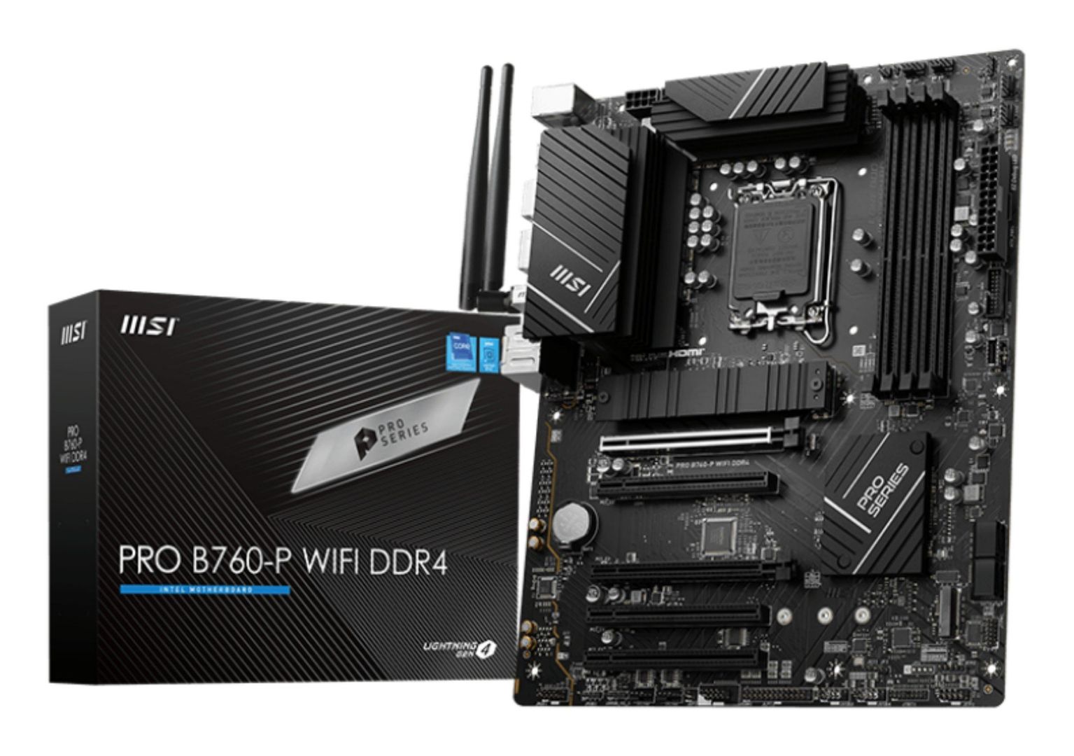 MSI PRO B760-P WIFI DDR4 motherboard LGA 1700 ATX - Image 1