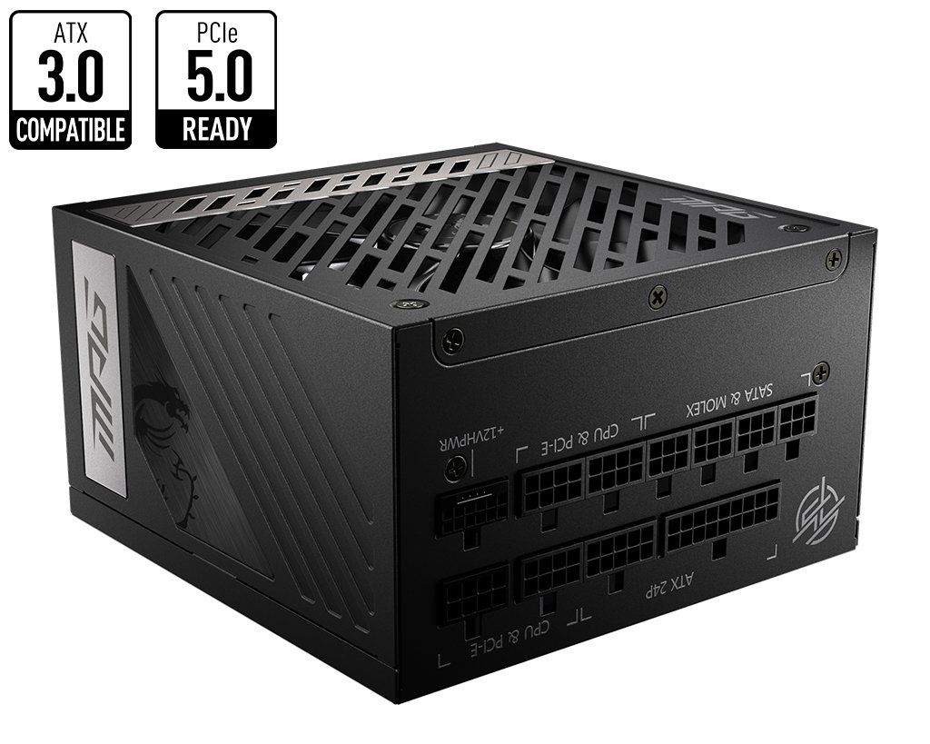 MSI MPG A850G PCIE5 power supply unit 850 W 24-pin ATX ATX Black - Image 1