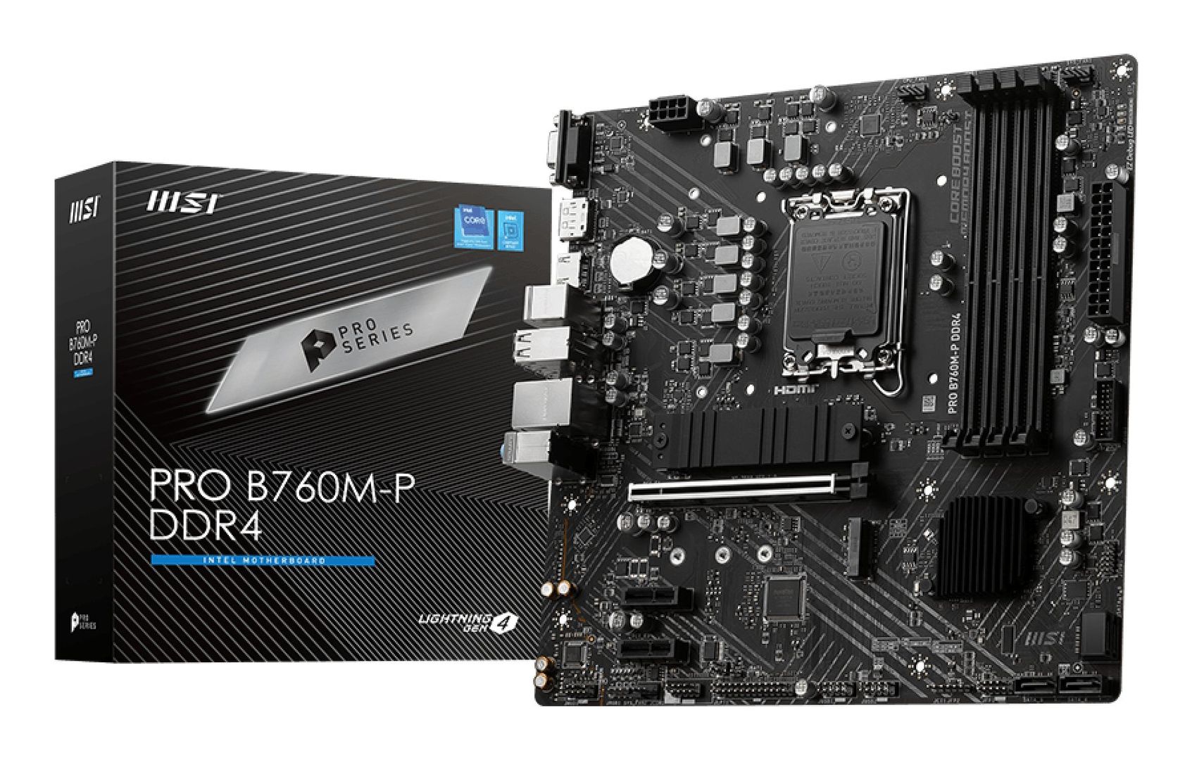MSI PRO B760M-P DDR4 motherboard Intel B760 LGA 1700 micro ATX - Image 1