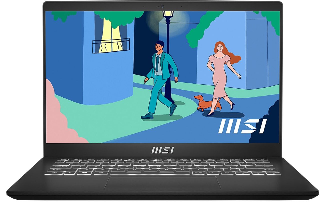 MSI Modern 14 C7M-074UK AMD Ryzen 5 7530U Laptop 35.6 cm (14") Full HD 8 GB DDR4-SDRAM 512 GB SSD Wi-Fi 6E (802.11ax) Windows 11 Home Black - Image 1
