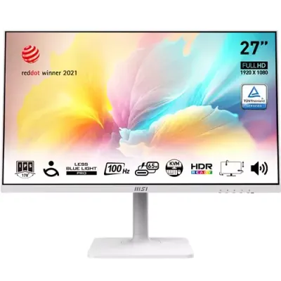 MSI Modern MD272XPW computer monitor 68.6 cm (27") 1920 x 1080 pixels Full HD White - Thumbnail 2