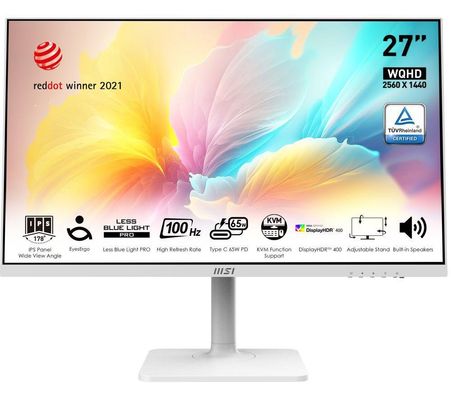 MSI Modern MD272QXPW computer monitor 68.6 cm (27") 2560 x 1440 pixels Wide Quad HD White