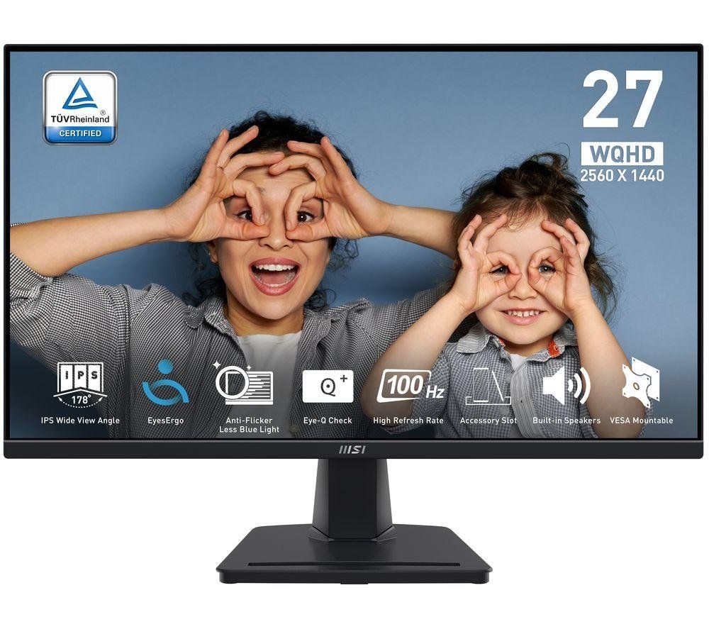 MSI Pro MP275Q computer monitor 68.6 cm (27") 2560 x 1440 pixels Wide Quad HD LED Black - Image 1