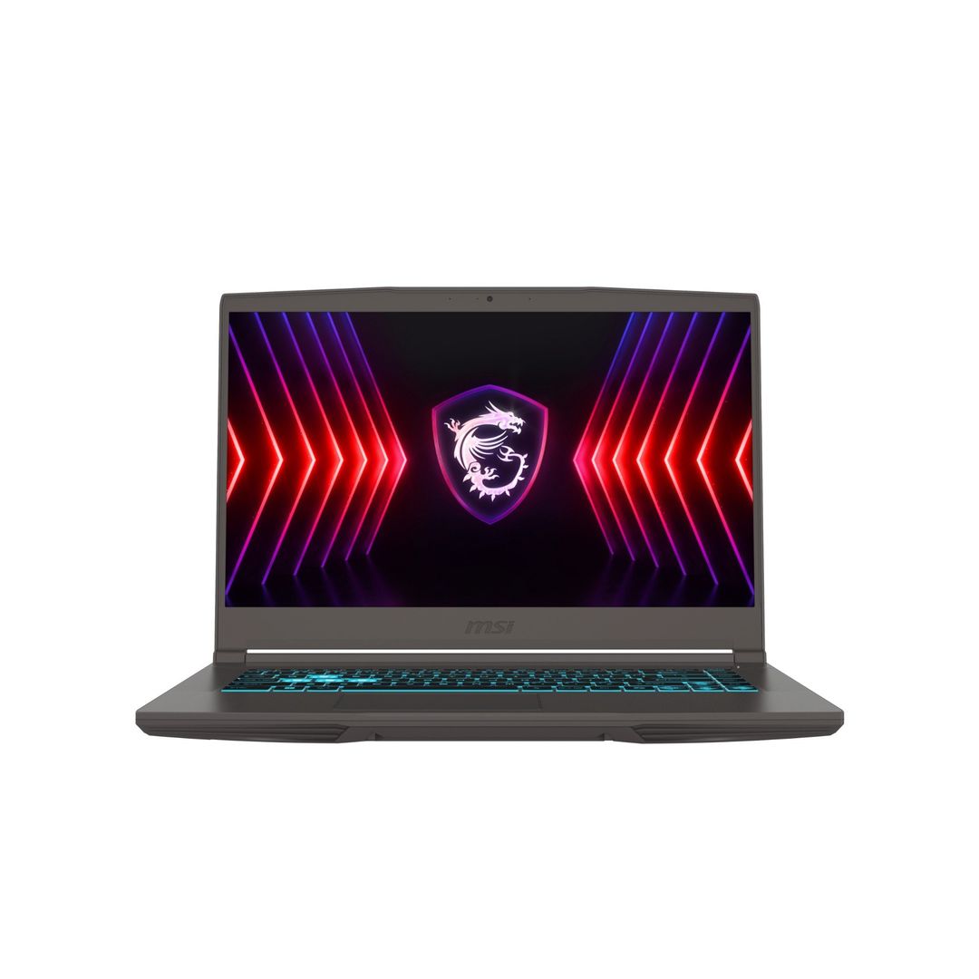 MSI Thin 15 B12VE-1251UK Intel® Core™ i5 i5-12450H Laptop 39.6 cm (15.6") Full HD 16 GB DDR4-SDRAM 512 GB SSD NVIDIA GeForce RTX 4050 Wi-Fi 6E (802.11ax) Windows 11 Home Grey - Image 1