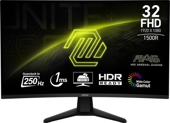 MSI MAG 32C6X Full HD 31.5" Curved VA Gaming Monitor - Black, Black