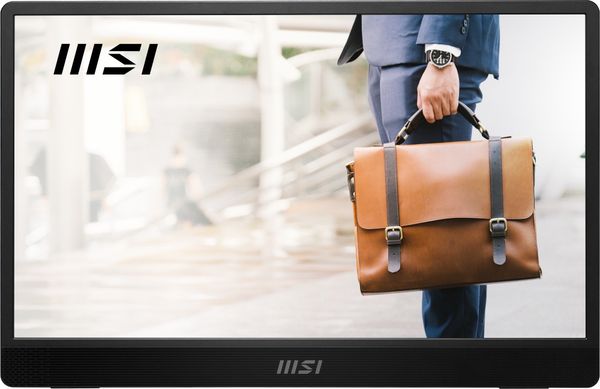 MSI PRO MP161 E2U Full HD 15.6" IPS LCD Portable Monitor - Black, Black