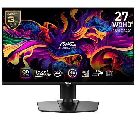 MSI MAG 271QPX QD-OLED E2 computer monitor 67.3 cm (26.5") 2560 x 1440 pixels Wide Quad HD Black