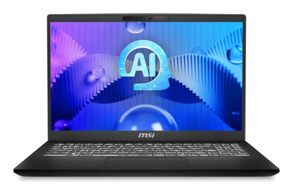 MSI Modern 15 H AI C1MG-003UK Intel Core Ultra 5 125H Laptop 39.6 cm (15.6") Full HD 16 GB DDR5-SDRAM 512 GB SSD Wi-Fi 6E (802.11ax) Windows 11 Home Black