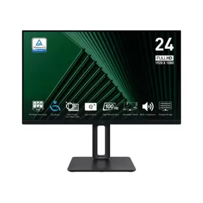 MSI Pro MP245PG 24 Inch Monitor. FHD (1920 x 1080). 100Hz. IPS. 1ms. 1 - Thumbnail 3
