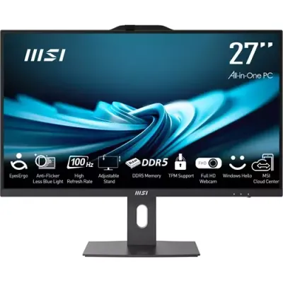MSI Pro AP272P 14M Intel Core i7 14700 All in One PC (16GB RAM 1TB SSD Windows 11PRO) 27 Inch IPS Screen/UHD Graphics/Type-C/USB/LAN/HDMI/DP/WiFi 6E/BT 5.3/VESA