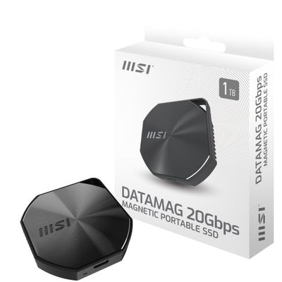 MSI DATAMAG 20GBPS 1TB external solid state drive USB Type-C USB 3.2 Gen 2x2 Black