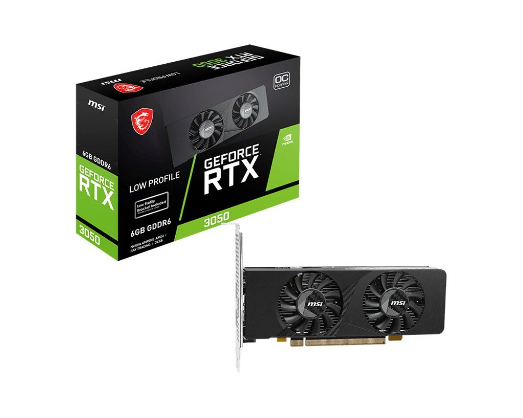 MSI GEFORCE RTX 3050 LP E 6G OC graphics card NVIDIA 6 GB GDDR6 - Image 1