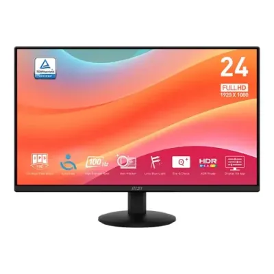 MSI Pro MP242L computer monitor 60.5 cm (23.8") 1920 x 1080 pixels Full HD LCD Black - Thumbnail 2
