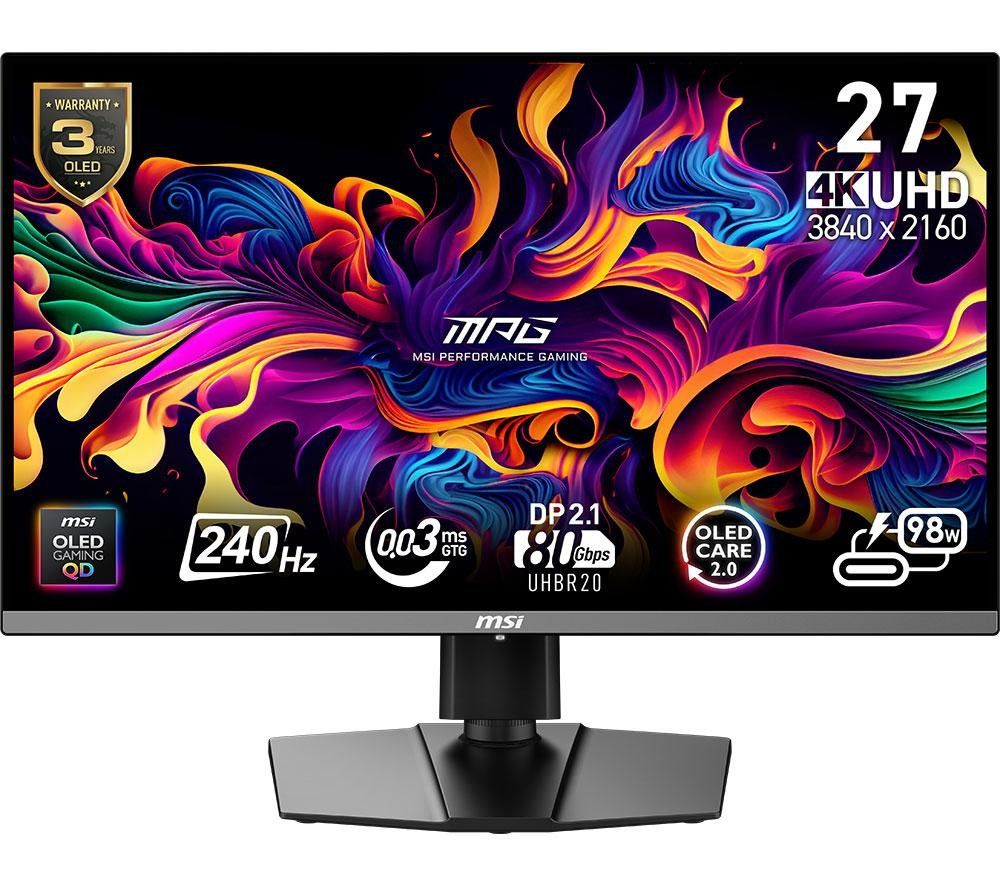 MSI 27" MPG 272URX QD-OLED 240Hz Gaming Monitor - Image 1