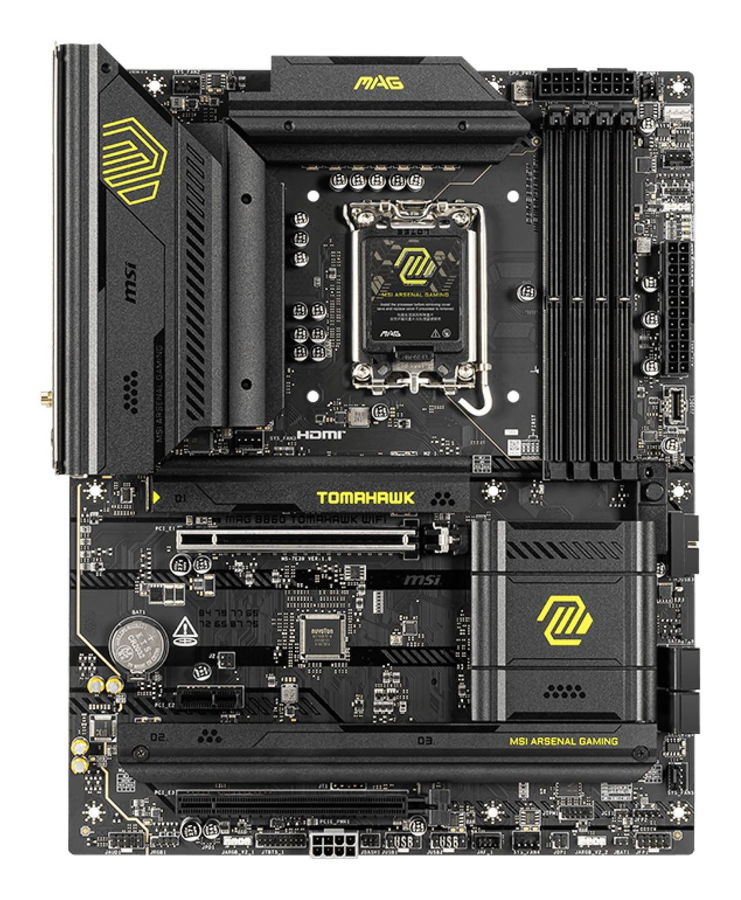 MSI MAG B860 TOMAHAWK WIFI motherboard Intel B860 LGA 1851 (Socket V1) ATX - Image 1