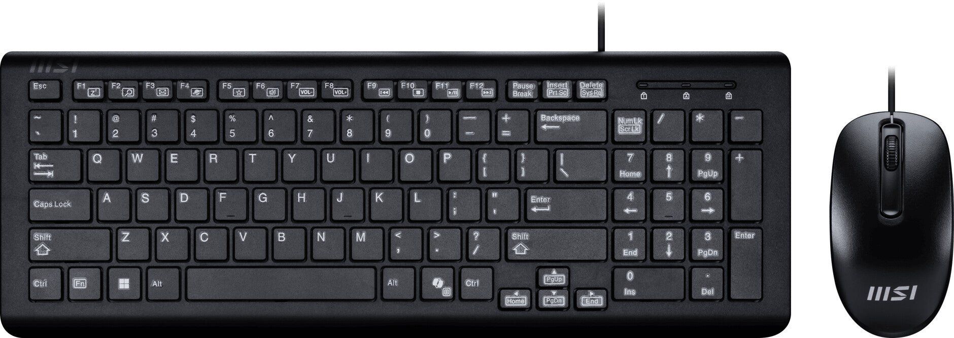MSI USB Combo Copilot PRO_UK keyboard Mouse included Home/Office QWERTY UK English Black - Image 1
