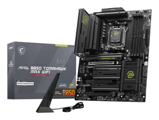 MSI MAG B850 TOMAHAWK MAX WIFI AM5 Motherboard, Black