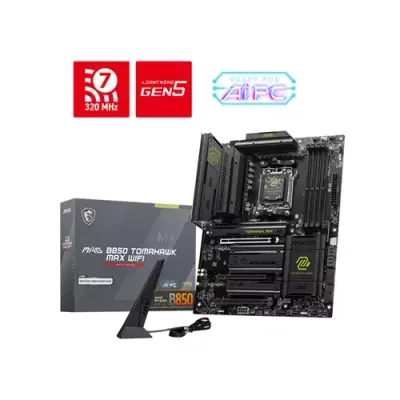 MSI MAG B850 TOMAHAWK MAX WIFI AM5 Motherboard, Black - Thumbnail 2