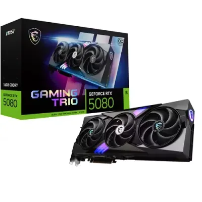 MSI GAMING GEFORCE RTX 5080 16G TRIO OC graphics card NVIDIA 16 GB GDDR7 - Thumbnail 2