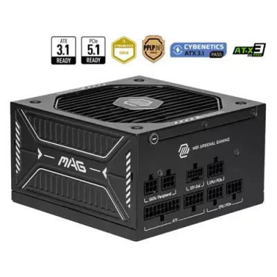 MSI MAG A750GLS PCIE5 power supply unit 750 W 24-pin ATX ATX Black - Thumbnail 2