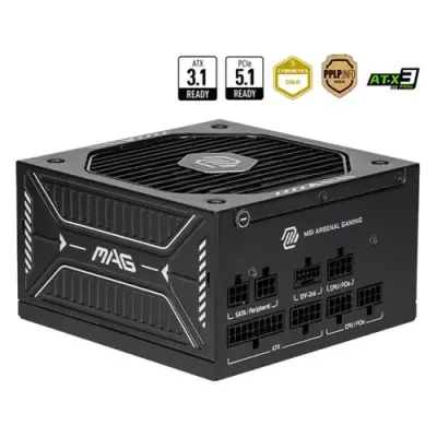 MSI MAG A650GLS PCIE5 power supply unit 650 W 24-pin ATX ATX Black - Thumbnail 2