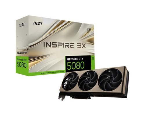 MSI GEFORCE RTX 5080 16G INSPIRE 3X OC graphics card NVIDIA 16 GB GDDR