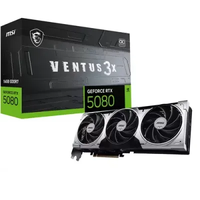 MSI VENTUS GEFORCE RTX 5080 16G 3X OC PLUS graphics card NVIDIA 16 GB GDDR7 - Thumbnail 2