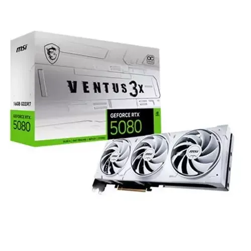 MSI VENTUS GEFORCE RTX 5080 16G 3X OC WHITE graphics card NVIDIA 16 GB GDDR7 - Image 1
