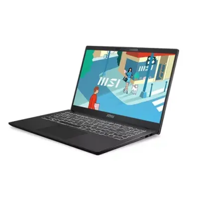 MSI Modern 15 H C13M-274UK Intel Core i7 i7-13700H Laptop 39.6 cm (15.6") Full HD 16 GB DDR4-SDRAM 512 GB SSD Wi-Fi 6E (802.11ax) Windows 11 Home Black
