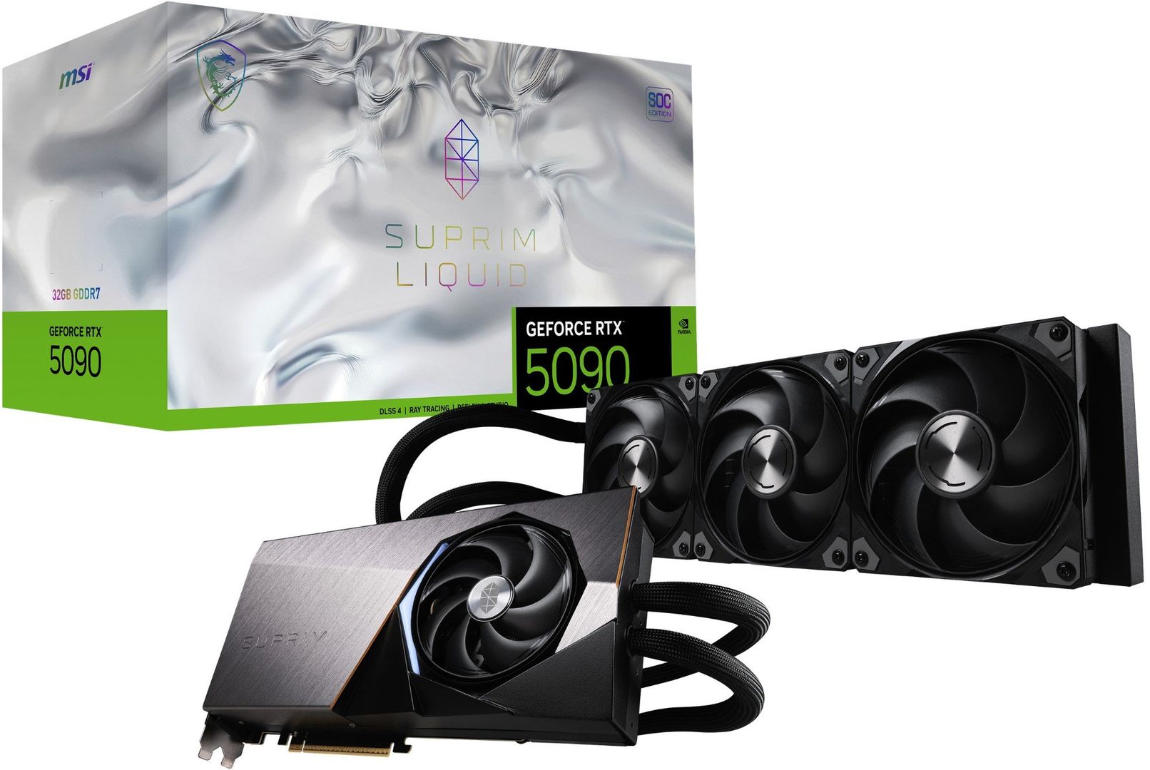 MSI SUPRIM GEFORCE RTX 5090 32G LIQUID SOC graphics card NVIDIA 32 GB GDDR7 - Image 1