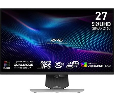 MSI MPG 274URDFW E16M computer monitor 68.6 cm (27") 3840 x 2160 pixels 4K Ultra HD LED Black, White