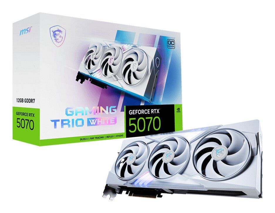 MSI GAMING GeForce RTX 5070 12G TRIO OC WHITE NVIDIA 12 GB GDDR7 - Image 1