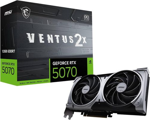 MSI GeForce RTX 5070 12G VENTUS 2X OC NVIDIA 12 GB GDDR7 - Thumbnail 2