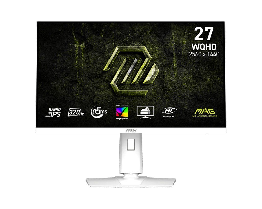 MSI MAG 274QRFW X32 Quad HD 27" IPS LCD Gaming Monitor - White, White - Image 1