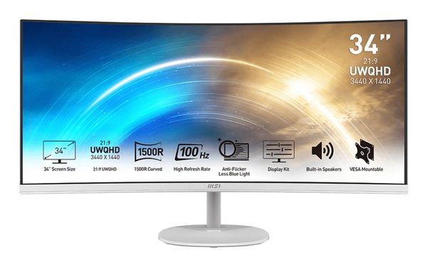 MSI Pro MP341CQWDE computer monitor 86.4 cm (34") 3440 x 1440 pix