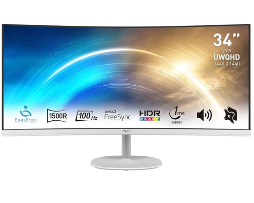 MSI Pro MP341CQWDE computer monitor 86.4 cm (34") 3440 x 1440 pix - Thumbnail 2